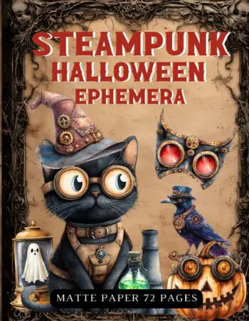 Steampunk Halloween Ephemera Book