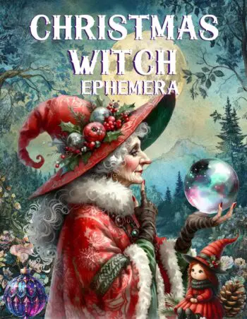 Christmas Witch Ephemera Book