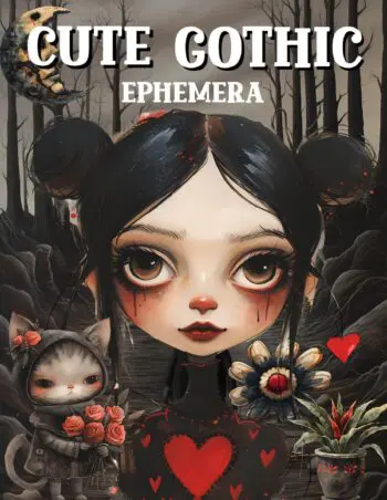 Cute Gothic Ephemera Book