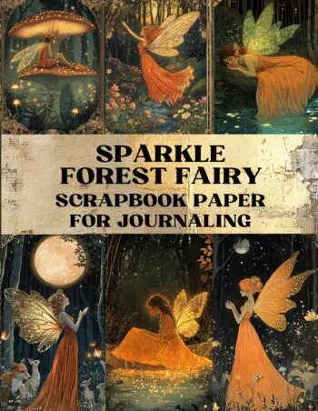 Sparkle Forest Fairy Scrapbook Paper