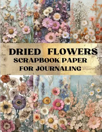 Dried Flowers Scrapbook Paper