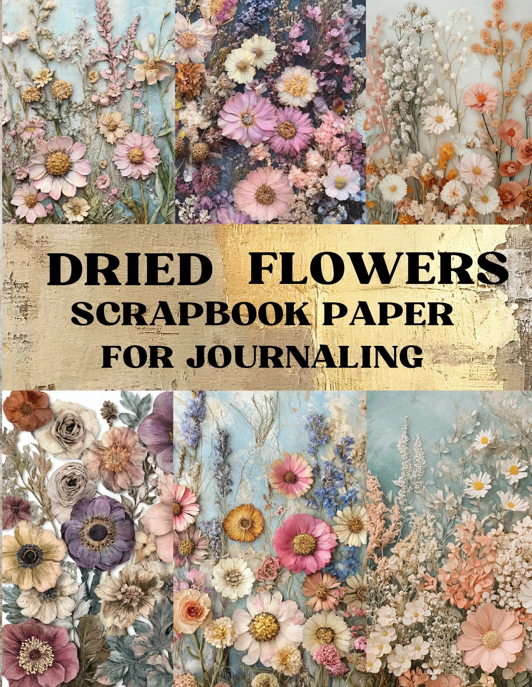 Dried Flowers Scrapbook Paper
