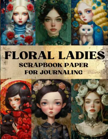 Floral Ladies Scrapbook Paper