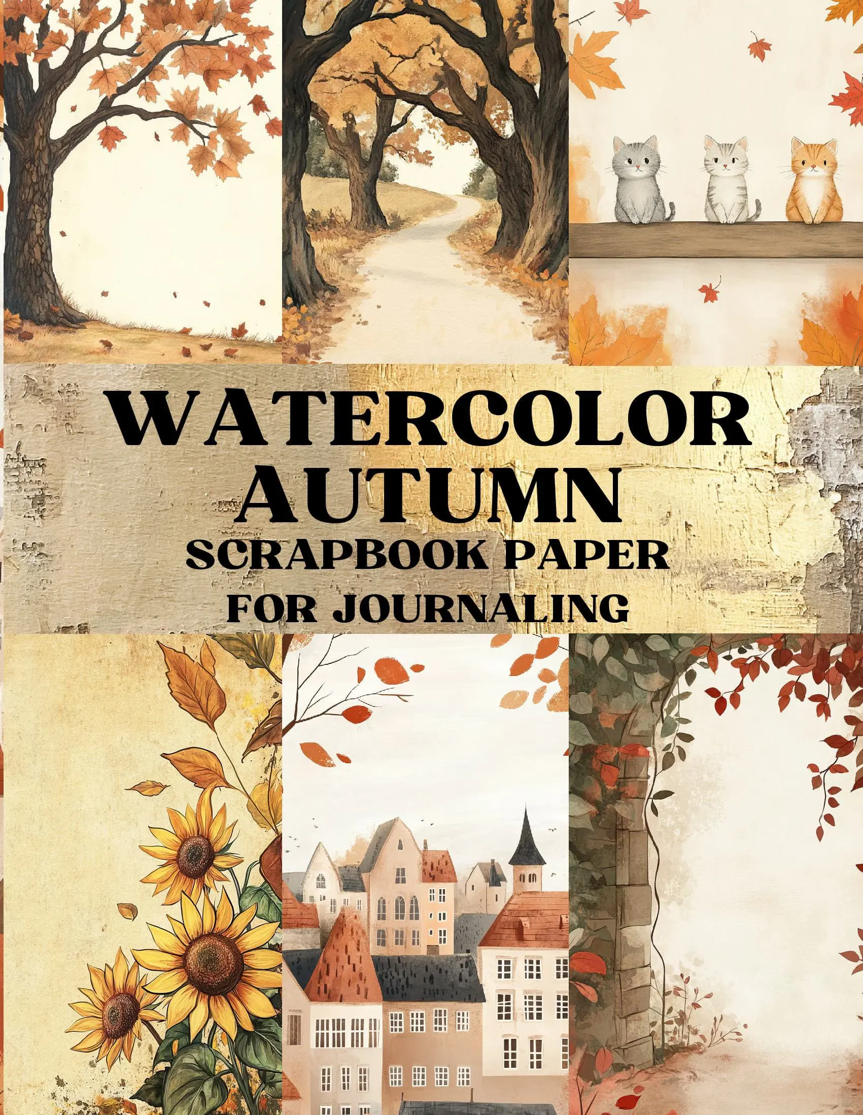 Watercolor Autumn Scrapbook Paper