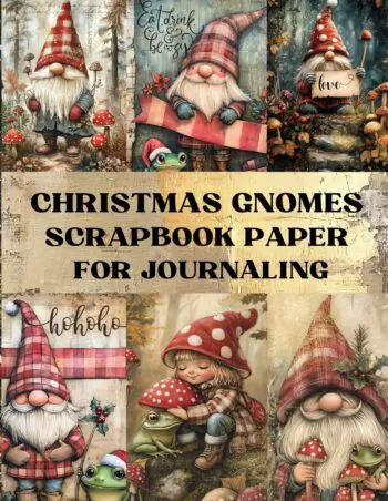 Christmas Gnomes Scrapbook Paper