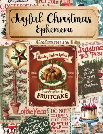 Joyful Christmas Ephemera Book