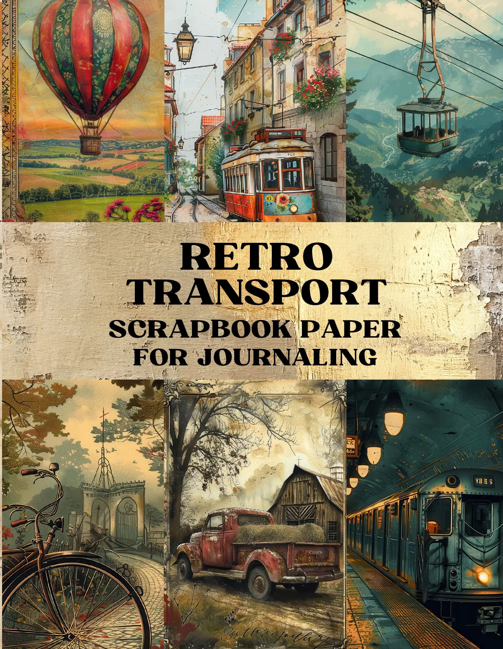Retro Transport Scrapbook Paper
