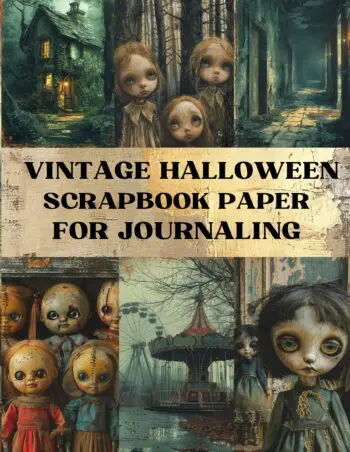 Vintage Halloween Scrapbook Paper