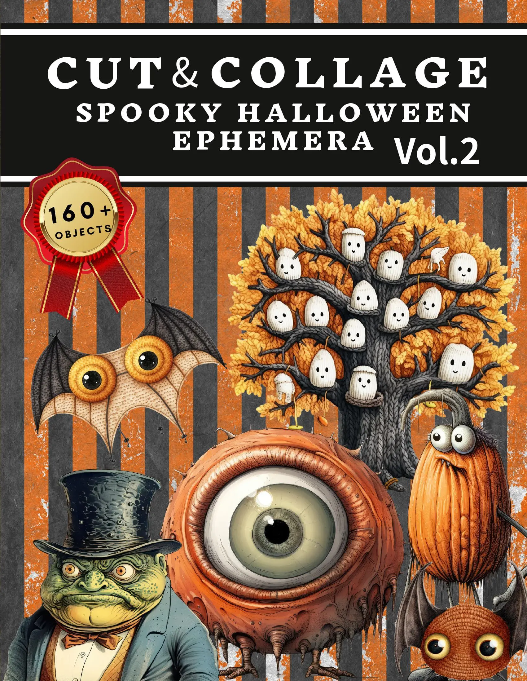 Cut and Collage Spooky Halloween Ephemera Book Vol.2