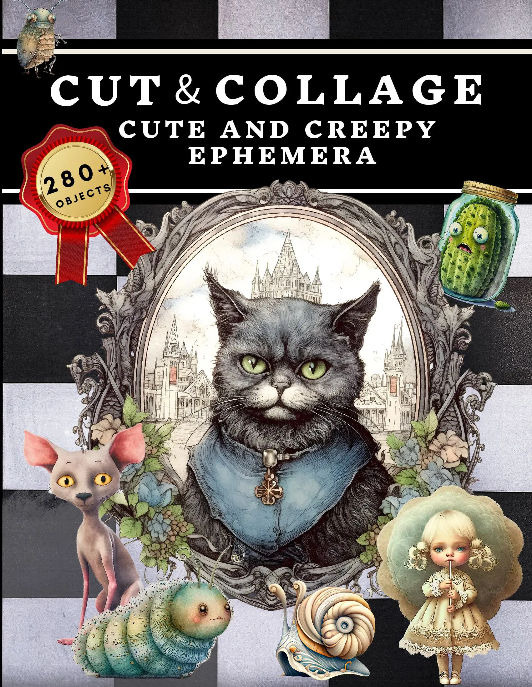 Cut and Collage Cute and Creepy Ephemera Book