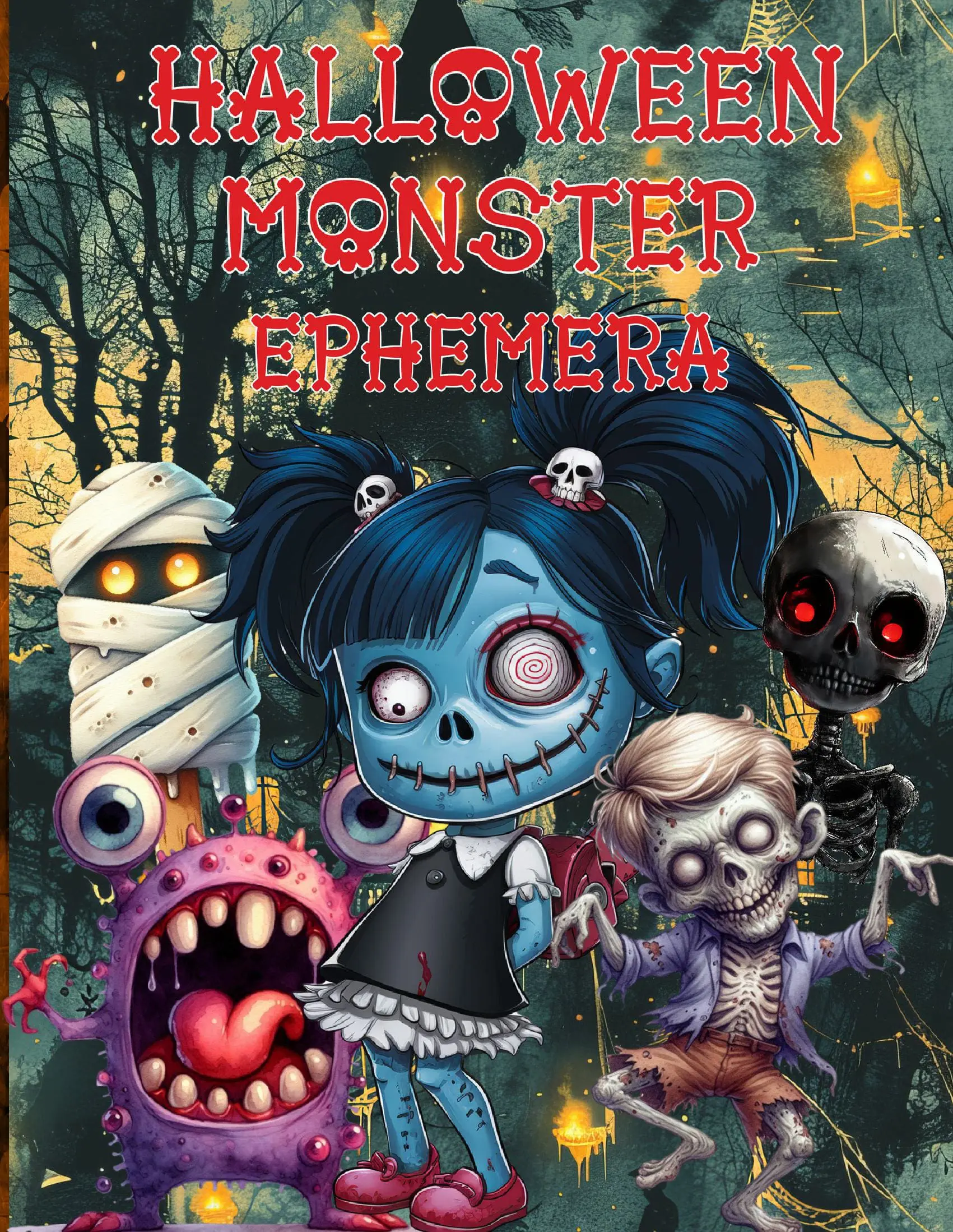 Halloween Monster Ephemera Book