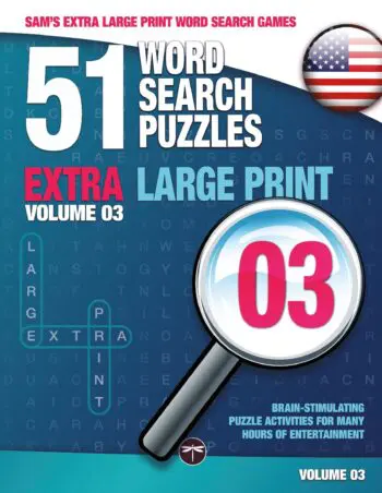Sam's Extra Large Print Word Search Games, 51 Word Search Puzzles, Volume 3