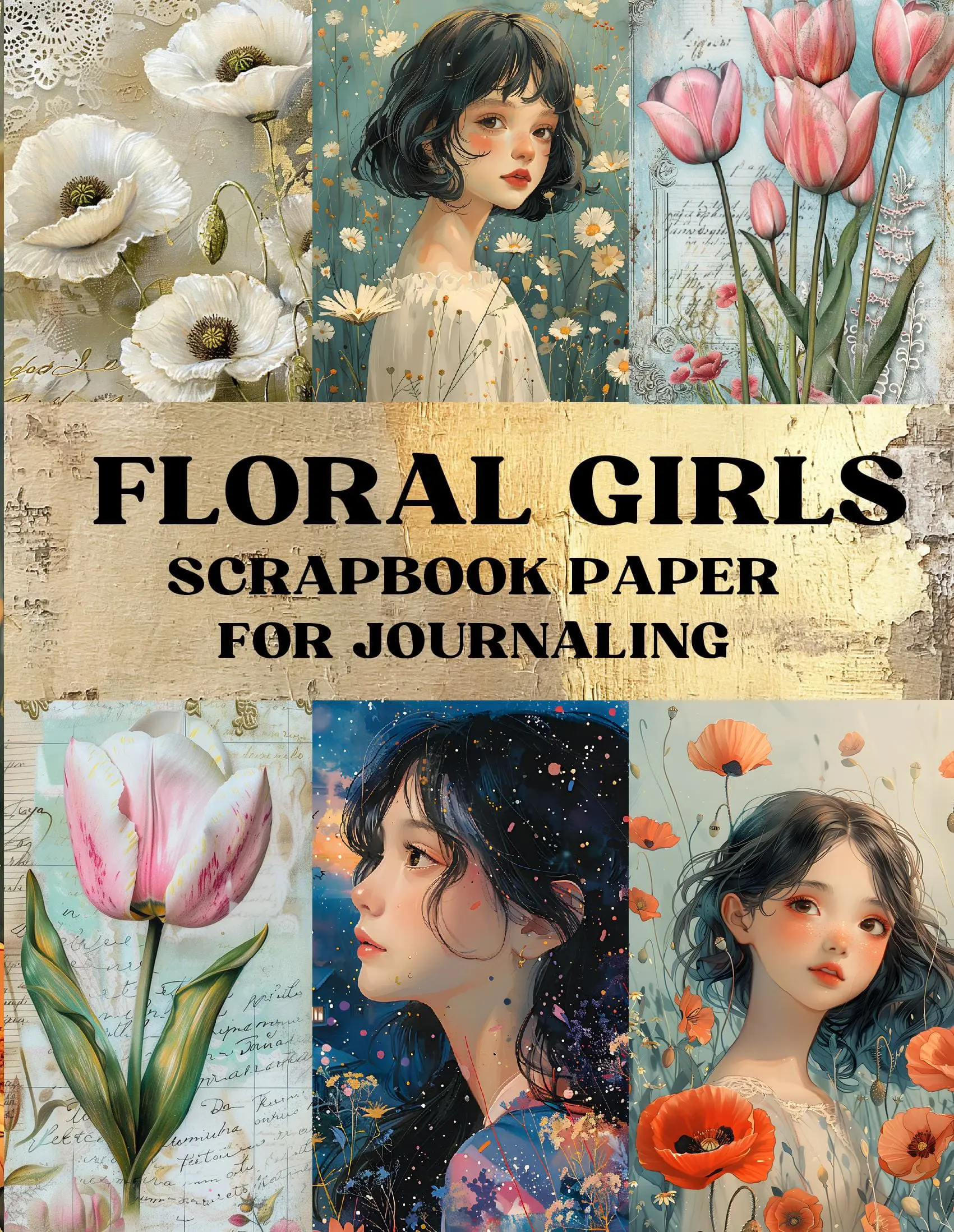 Floral Girls Scrapbook Paper