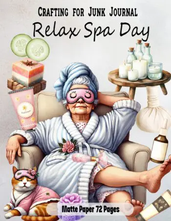 Crafting for Junk Journals Relax Spa Day Ephemera Book