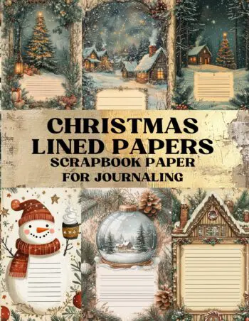 Christmas Lined Papers Scrapbook Paper