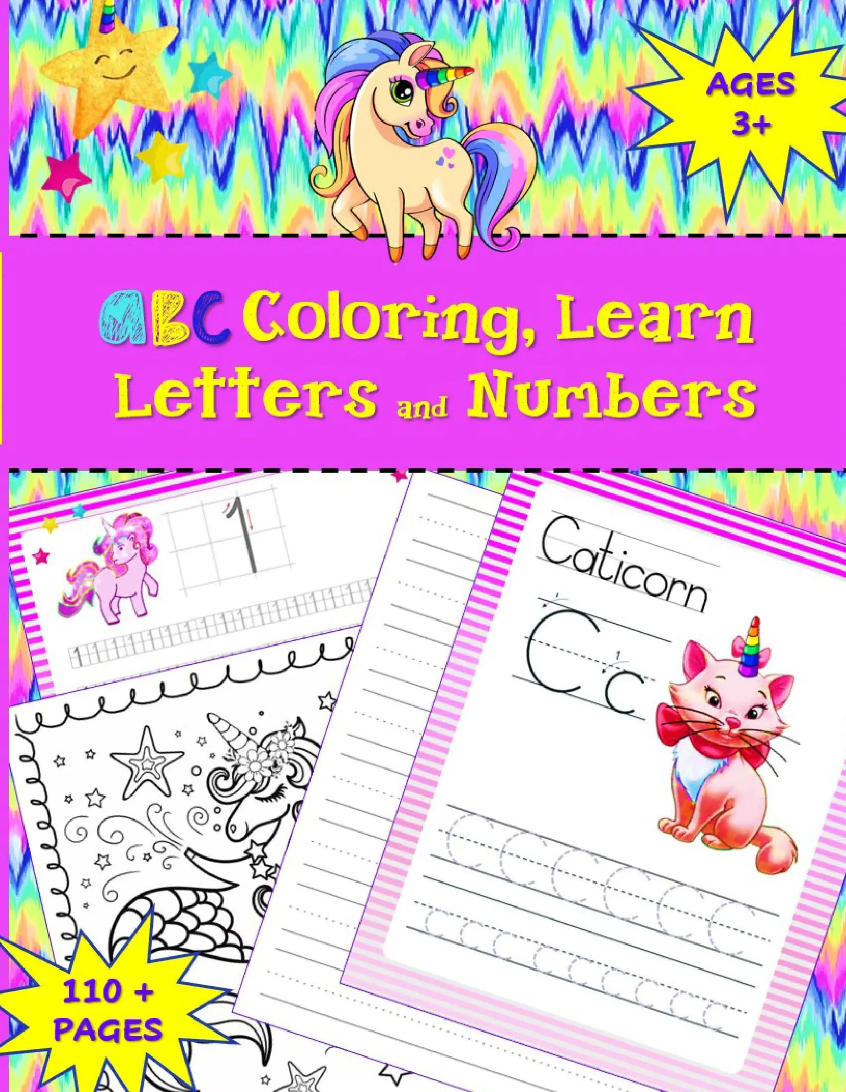 ABC Coloring Learn Letters and Numbers – Magic Rainbow Unicorn Friends
