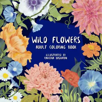Wild Flowers - Adult Coloring Book