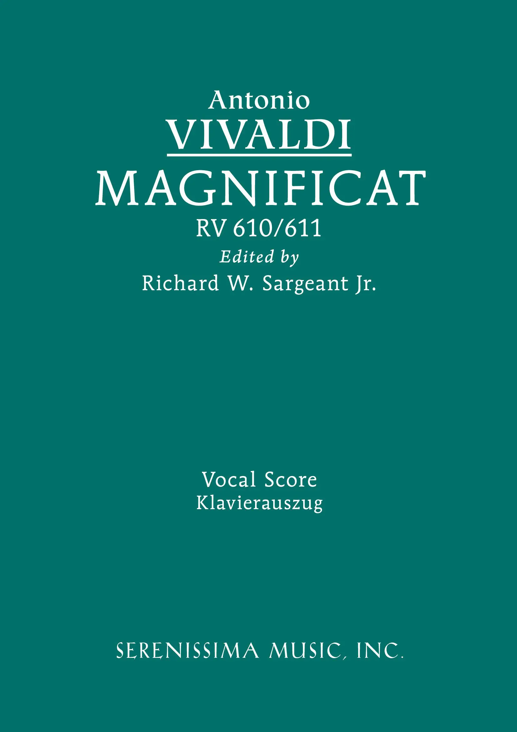 Magnificat, RV 610/611 (Sargeant)