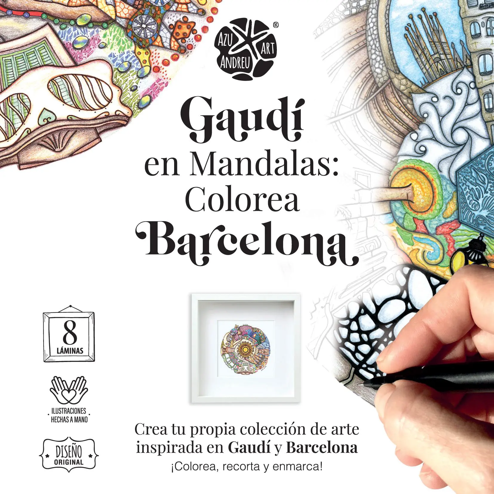 Gaudí en Mandalas: Colorea Barcelona