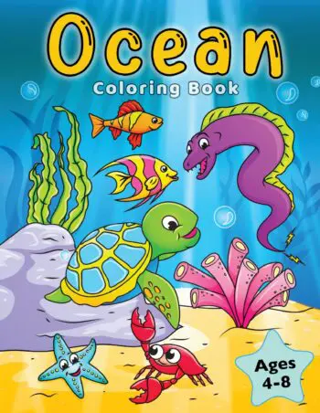 Ocean Coloring Book for Kids Ages 4-8