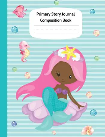 Mermaid Aril Primary Story Journal Composition Book