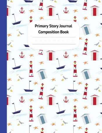 Lighthouse Seashore Primary Story Journal Composition Book