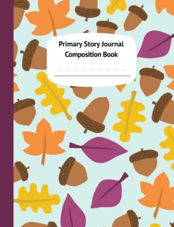 Fall Acorns Primary Story Journal Composition Book