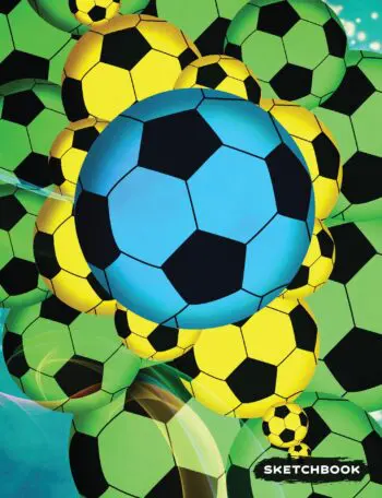 Sketchbook Soccer Blank Sketch Paper, Creative Artist Drawing Composition Notebook