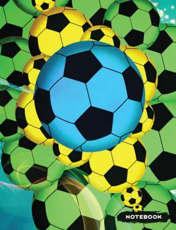 Notebook Soccer Lined Journal, Composition Notebook, Ruled Lines