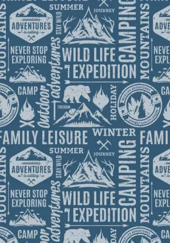 Camping Journal & RV Travel Logbook, Camper Blue