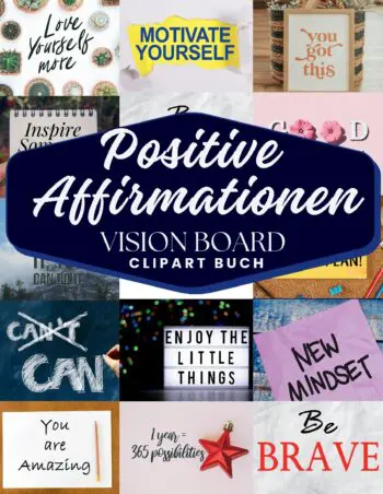 Positive Affirmations Vision Board Clip Art Book