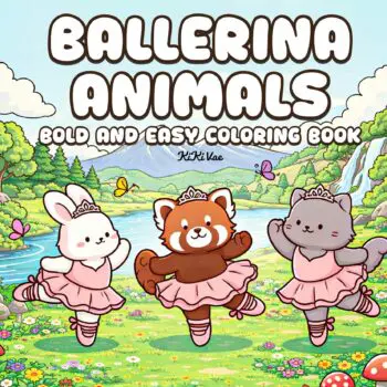 Ballerina Animals: Bold and Easy Coloring Book