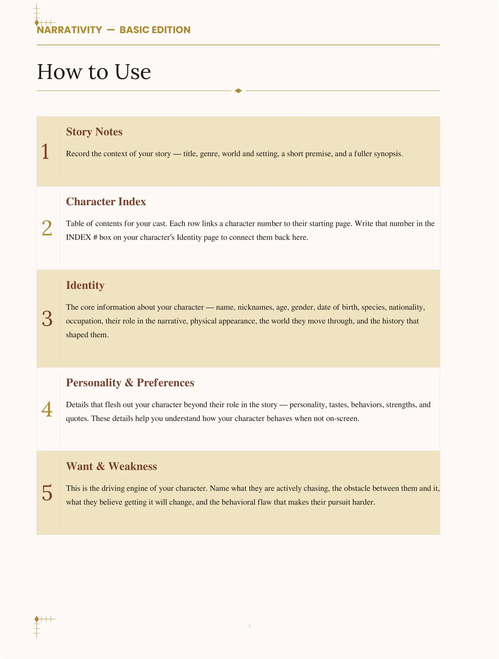 Narrativity | Soul: Character Journal (Basic Edition)