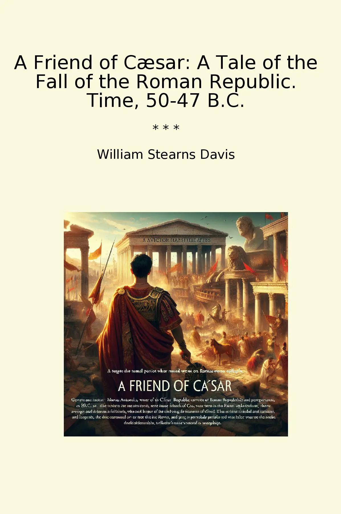 A Friend of Cæsar: A Tale of the Fall of the Roman Republic. Time, 50-47 B.C.