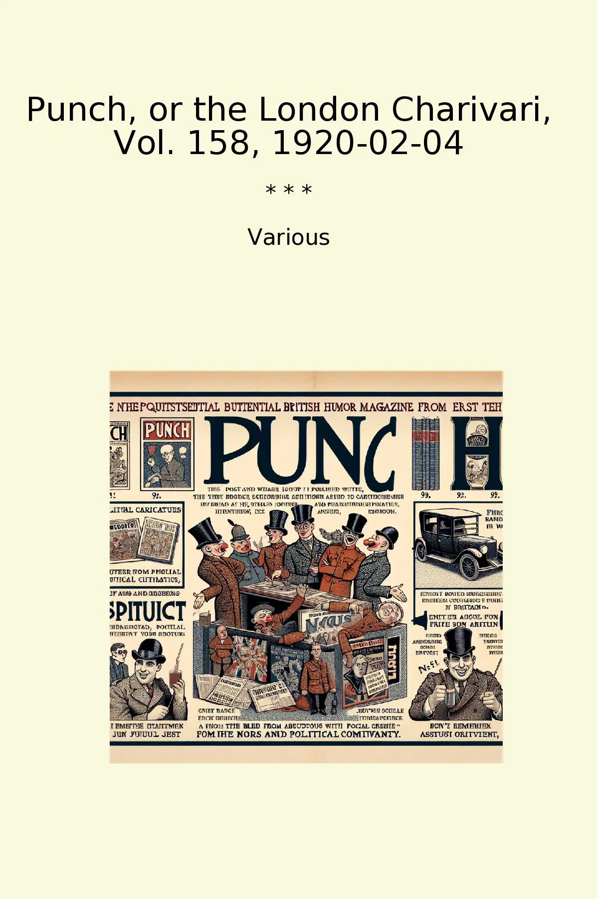 Punch, or the London Charivari, Vol. 158, 1920-02-04