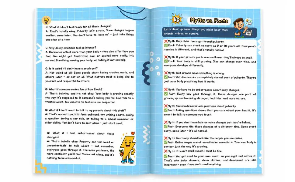 Puberty Book for Boys, A Friendly Guide for Growing Up with Confidence