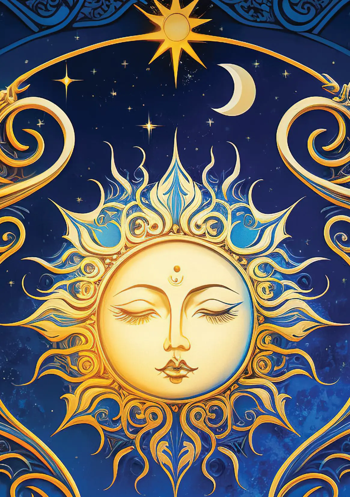 Sleeping Sun Spiral Notebook