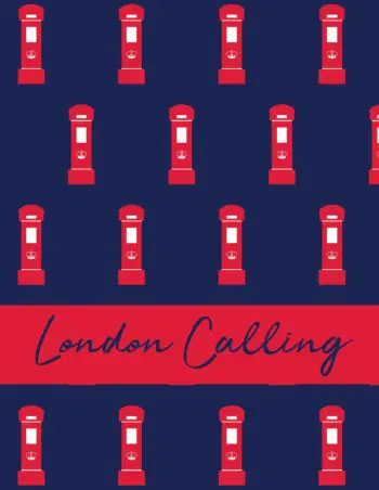 London Calling Notebook (8.5x11 Lined Perfect Bound)