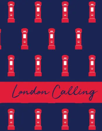 London Calling Notebook (8.5x11 Lined Spiral Bound)