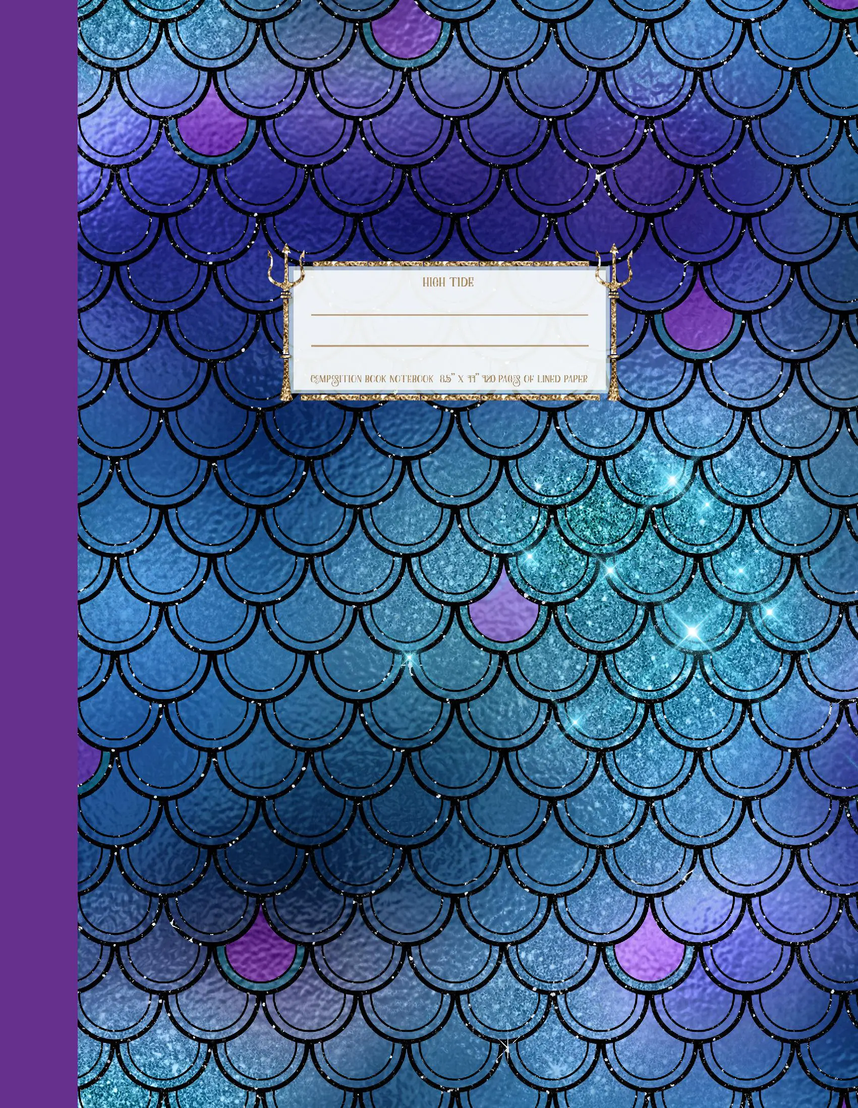 High Tide: Lined Mermaid Composition Book (8.5x11 Perfect Bound)