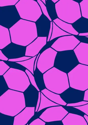 Light Purple Dark Blue Football | A5 Notebook | Lined | 100 pages | Blank Date | Page Numbers