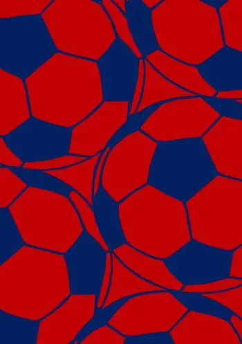 Maroon Dark Blue Football | A5 Notebook | Lined | 100 pages | Blank Date | Page Numbers
