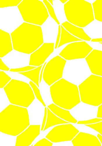 Yellow White Football | A5 Notebook | Lined | 100 pages | Blank Date | Page Numbers