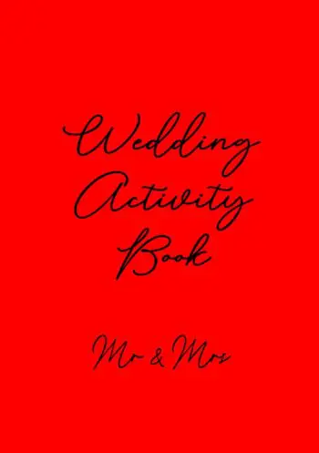 Wedding Activity Book | Mr & Mrs | A5 | 40 Pages | Red
