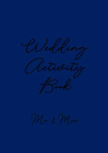 Wedding Activity Book | Mr & Mrs | A5 | 40 Pages | Navy Blue
