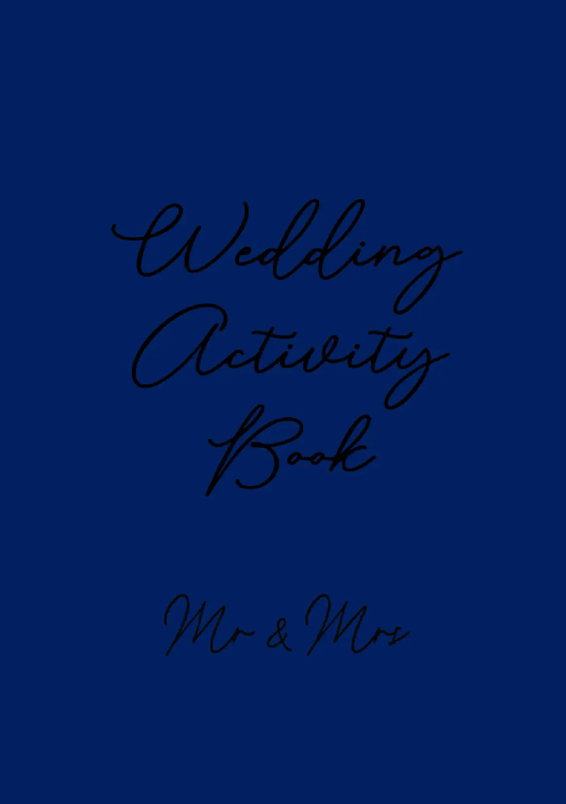 Wedding Activity Book | Mr & Mrs | A5 | 40 Pages | Navy Blue