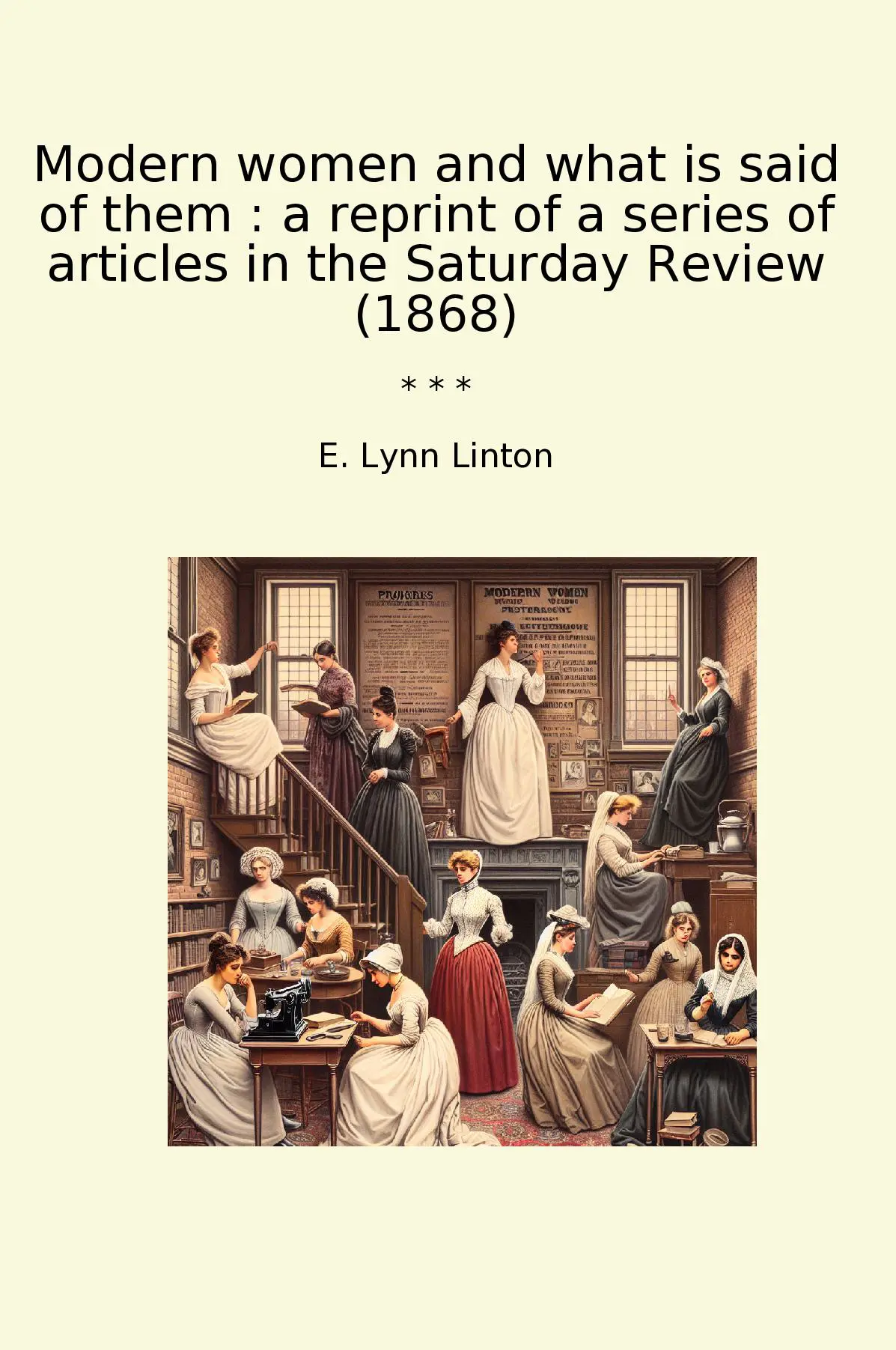 Modern women and what is said of them : a reprint of a series of articles in the Saturday Review (1868)