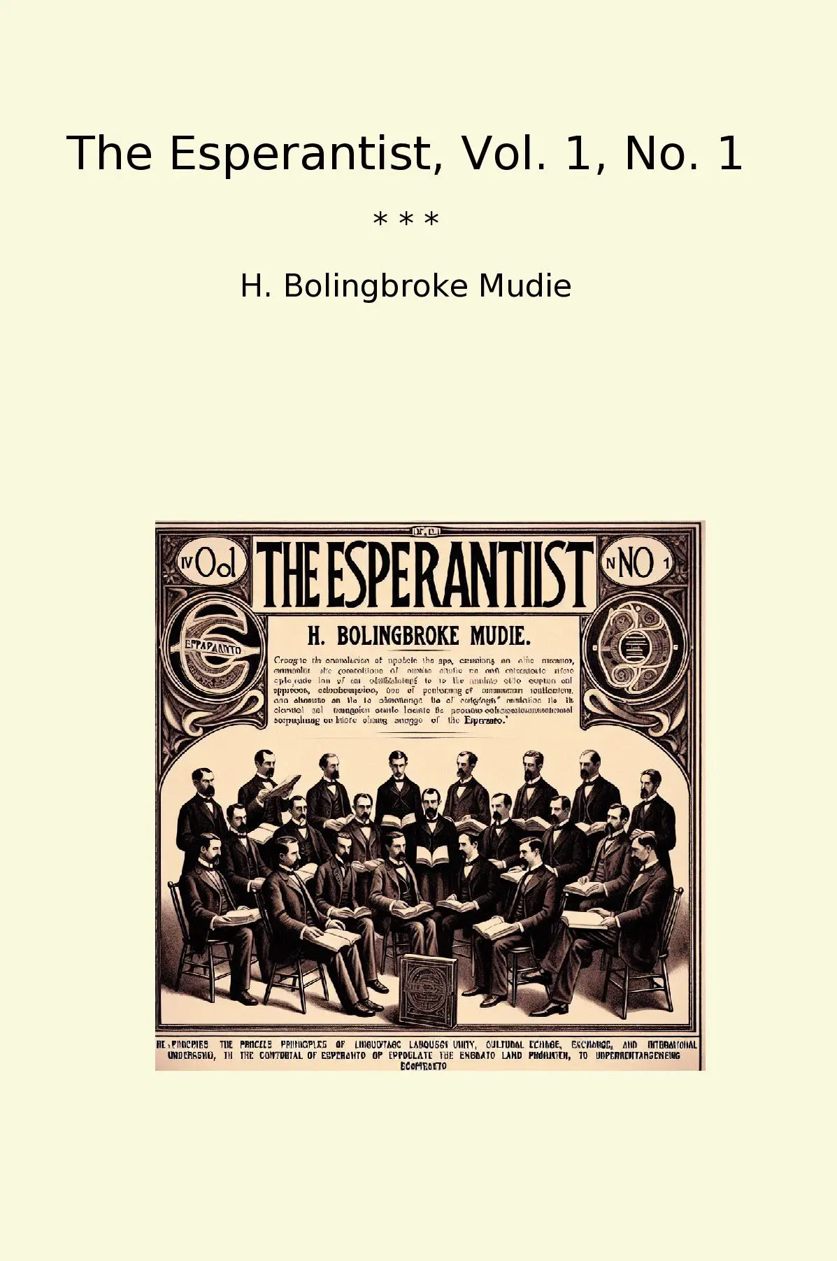 The Esperantist, Vol. 1, No. 1
