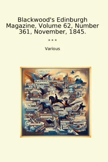 Blackwood's Edinburgh Magazine, Volume 62, Number 361, November, 1845.