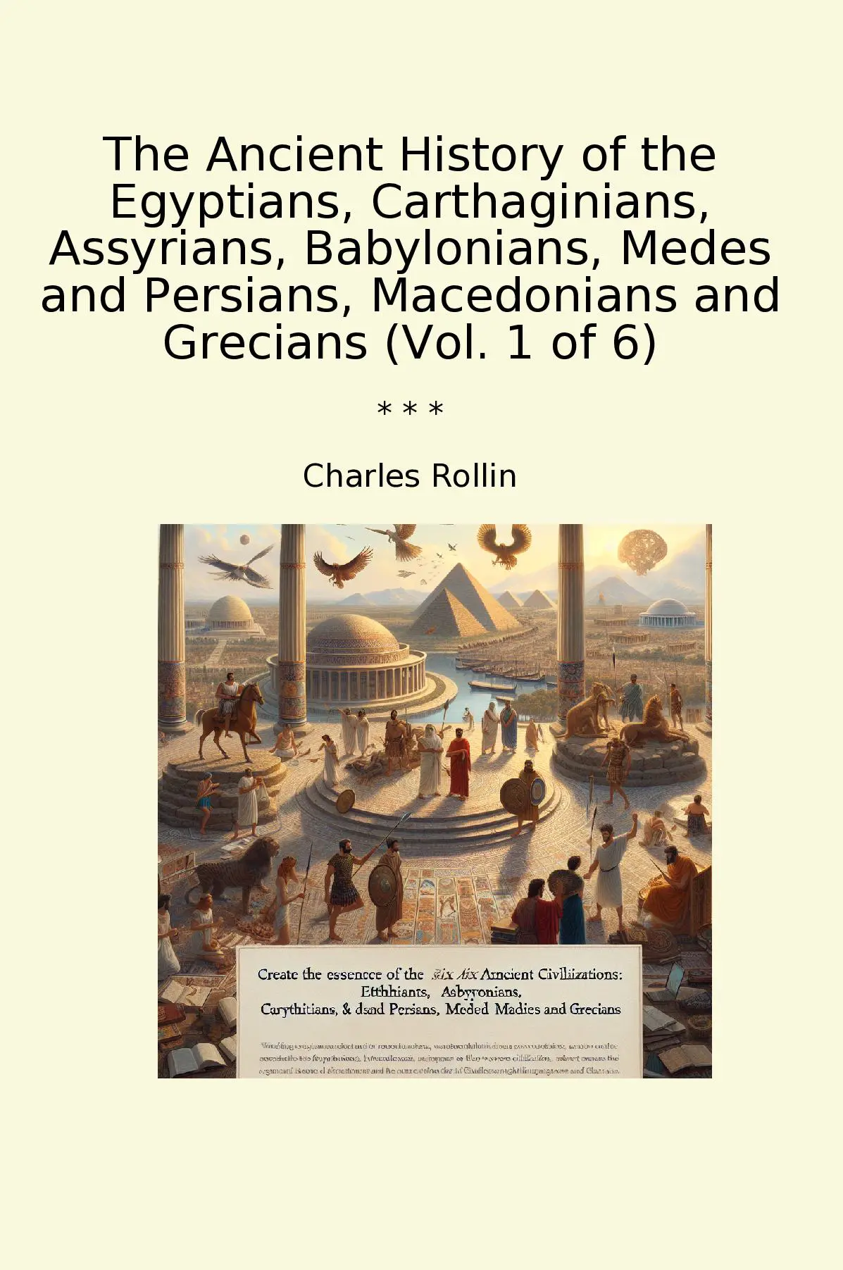 The Ancient History of the Egyptians, Carthaginians, Assyrians, Babylonians, Medes and Persians, Macedonians and Grecians (Vol. 1 of 6)